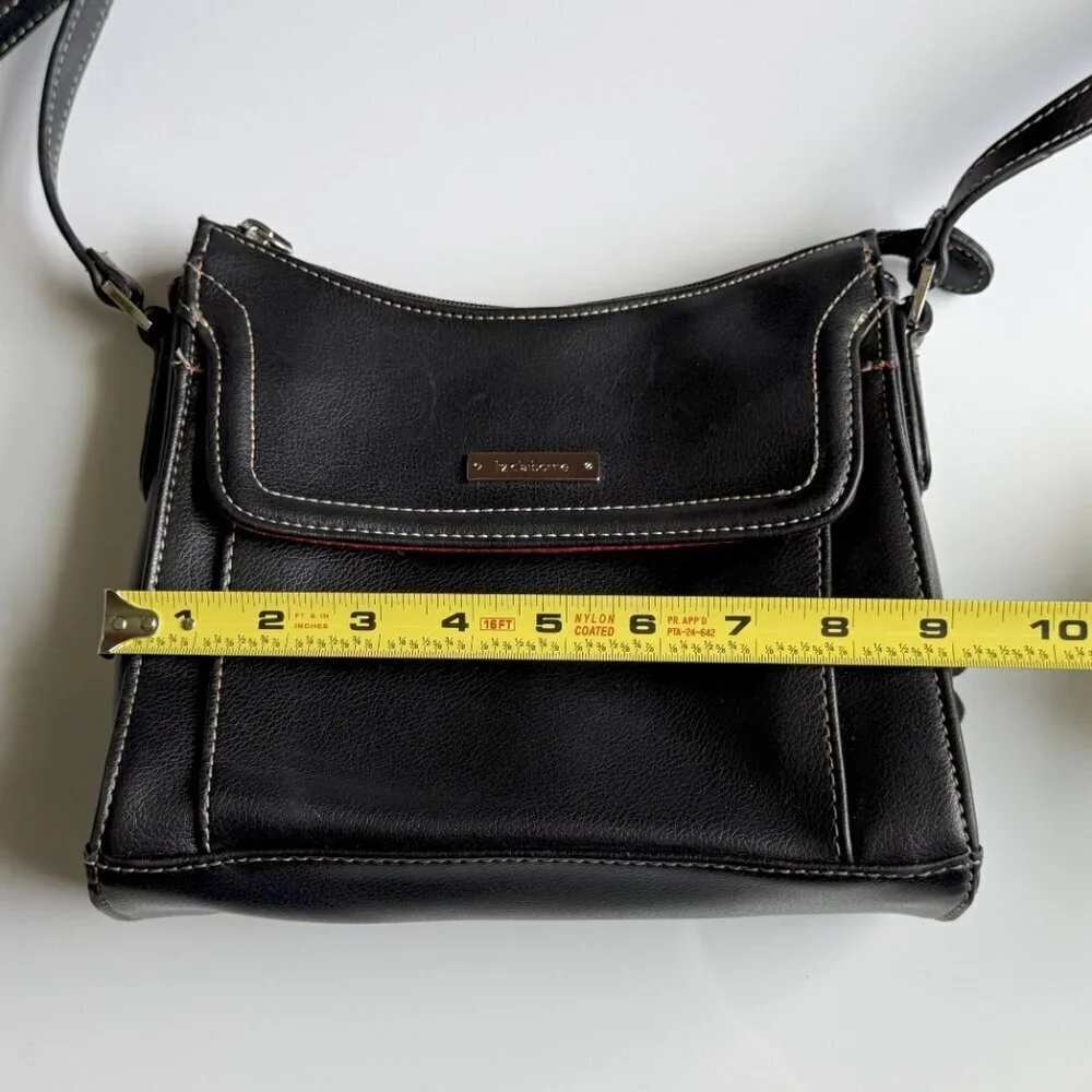 Liz Claiborne Black Leather Shoulder Strap Women's Handbag